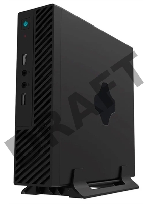 Корпус Slim Case Powerman ME100S-BK front fan 4cm, 120W adapter, Mini ITX, VESA