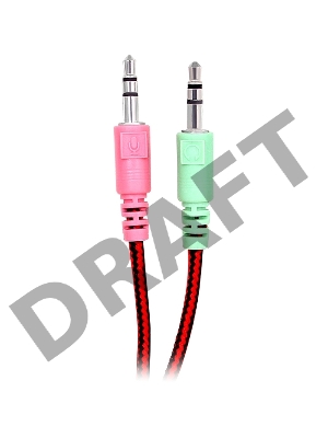 Гарнитура SVEN AP-G855MV, черный-красный 2.2 m, 3.5 jack