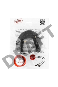 Кабель HDMI Gembird/Cablexpert CC-HDMI490-10, 3.0м, v1.4, 19M/19M, углов. разъем, черный, позол.разъемы, экран, пакет