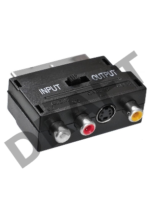 Адаптер аудио-видео Buro SCART (m)/3хRCA (f)/S-VIDEO (f) черный (BSP005)