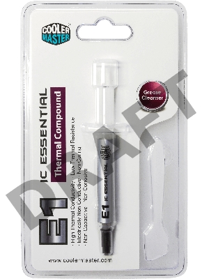 Термопаста Cooler Master IC-Essential E1 (RG-ICE1-TG15-R1) серая темопаста, 3.4 г 
