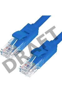 Патч-корд Greenconnect прямой 0.2m, UTP кат.5e, синий, позолоченные контакты, 24 AWG, литой, GCR-LNC01-0.2m, ethernet high speed 1 Гбит/с, RJ45, T568B Greenconnect Патч-корд прямой 0.2m, UTP кат.5e, синий, позолоченные контакты, 24 AWG, литой, GCR-LNC01-0