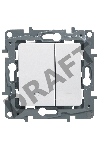 Светорегулятор нажимной 400Вт, бел. ETIKA Светорегулятор нажимной 400Вт, бел.