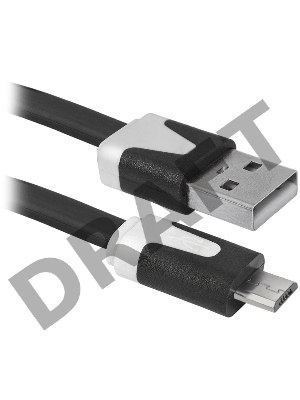 Кабель Defender USB08-03P USB2.0 AM-MicroBM, 1.0м