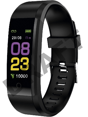 Смарт-браслет SunWind SB25 TFT корп.:черный рем.:черный (SB25B)