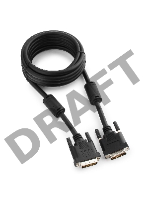 Кабель DVI-D single link Gembird/Cablexpert , 19M/19M, 3.0м, черный, экран, феррит.кольца, пакет(CC-DVI-BK-10)