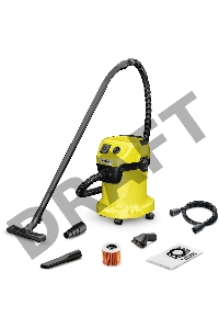 Строительный пылесос Karcher WD 3 P V-17/4/20 Workshop 1000Вт желтый