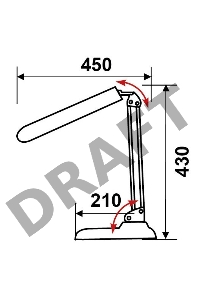 Светильник настольный Трансвит Delta1U/Wh на подставке G23 люминесцентный белый 11Вт