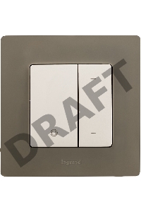 Светорегулятор нажимной 400Вт, бел. ETIKA Светорегулятор нажимной 400Вт, бел.