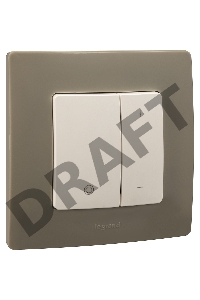 Светорегулятор нажимной 400Вт, бел. ETIKA Светорегулятор нажимной 400Вт, бел.