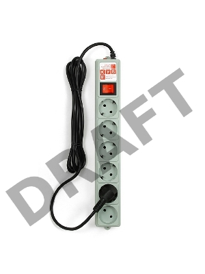 Фильтр-удлинитель Power Cube 3,0 м 6 розеток (серый) 10А/2,2кВт
