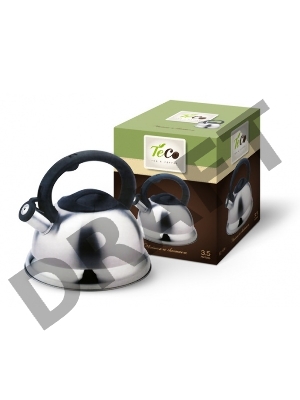 Чайник TECO 3,5 л. со свистком, TC-104, из нержавеющей стали, капсулированное дно     