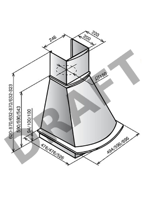 Кухонная вытяжка ELIKOR Ротонда 60П-650-П3Л бежевый/бук орех