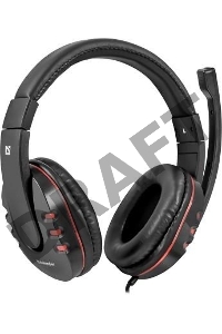 Наушники Defender Warhead G-160 черный, кабель 2,5 м