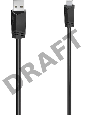 Кабель Hama H-200606 00200606 ver2.0 USB A (m) USB Mini B (m) 1.5м черный