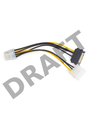 Разветвитель питания Cablexpert CC-PSU-82, Molex+SATA->PCI-Express 8pin, для подключения в/к PCI-Е (8pin) к б/п ATX