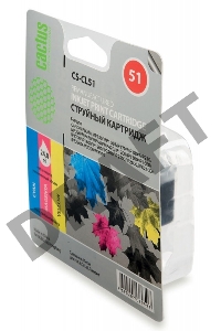 Картридж струйный Cactus CS-CL51 многоцветный для Canon MP150 MP160 MP170 MP180 (18ml)