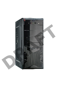 Корпус Miditower Exegate EX280387RUS CP-604 Black, ATX, <CP400W, 80mm>, 2*USB, Audio