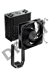 Кулер для процессора Cooler Master CPU Cooler Hyper 212 Black Edition, 650 - 2000 RPM, 180W, Full Socket Support