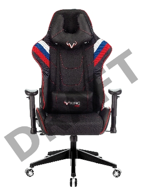 Кресло игровое Бюрократ VIKING 4 AERO RUS две подушки белый/синий/красный черный искусст.кожа/ткань