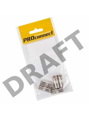 Переходник антенный, (штекер F - гнездо TV), (5шт.) (пакет)  PROconnect