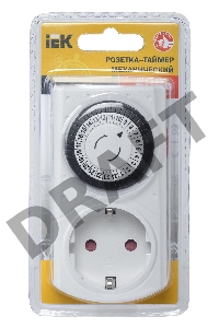 Розетка-таймер Iek ERT-20-1-16-S-30-0-20-K01 РТМ-1 механ. 30мин 24ч 48on/off 16А IP20
