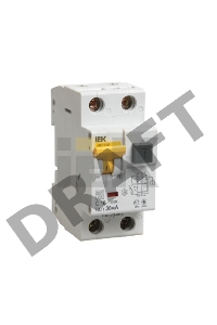Выключатель автоматический дифференциального тока 2п (1P+N) C 16А 30мА тип A 6кА АВДТ-32 ИЭК MAD22-5-016-C-30