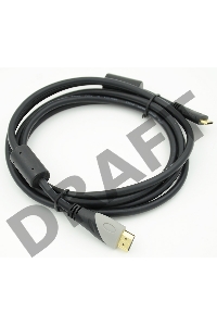 Кабель аудио-видео HDMI (m)/Mini HDMI (m) 2м. феррит.кольца черный