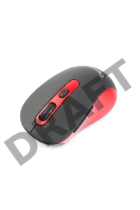 Мышь беспров. Gembird MUSW-221-R, чёрный/красный, 5кн.+колесо-кнопка, 800/1200/1600DPI, 2.4ГГц