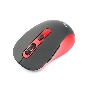 Мышь беспров. Gembird MUSW-221-R, чёрный/красный, 5кн.+колесо-кнопка, 800/1200/1600DPI, 2.4ГГц