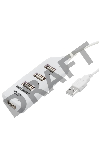 Разветвитель USB 2.0 на 4 порта белый REXANT