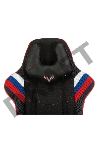 Кресло игровое Бюрократ VIKING 4 AERO RUS две подушки белый/синий/красный черный искусст.кожа/ткань