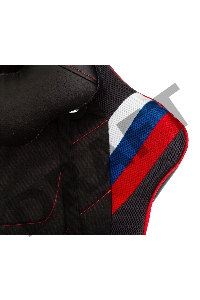 Кресло игровое Бюрократ VIKING 4 AERO RUS две подушки белый/синий/красный черный искусст.кожа/ткань