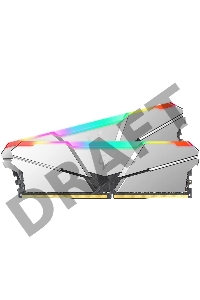 Модуль памяти DDR4 Netac Shadow RGB 16GB (2x8GB) 3600MHz CL16 1.35V / NTSRD4P36DP-16S / Silver / with radiator