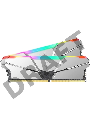 Модуль памяти DDR4 Netac Shadow RGB 16GB (2x8GB) 3600MHz CL16 1.35V / NTSRD4P36DP-16S / Silver / with radiator