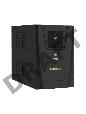 ИБП ExeGate SpecialPro UNB-1200.LED.AVR.2SH.3C13.USB <1200VA/750W, LED, AVR, 2*Schuko+3*C13, USB,съемн.кабель, металлический корпус, Black>