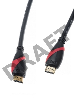 Кабель HDMI 19M/M ver. 2.0 black red, 0.5m VCOM <CG525-R-0.5>