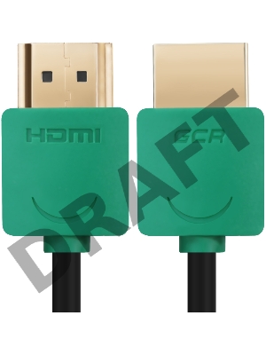 Greenconnect Кабель SLIM 0.5m HDMI 2.0, зеленые коннекторы Slim, OD3.8mm, HDR 4:2:2, Ultra HD, 4K 60 fps 60Hz, 3D, AUDIO, 18.0 Гбит/с, 32/32 AWG, GCR-51579 Greenconnect Кабель SLIM 0.5m HDMI 2.0, зеленые коннекторы Slim, OD3.8mm, HDR 4:2:2, Ultra HD, 4K 6