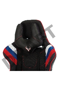 Кресло игровое Бюрократ VIKING 4 AERO RUS две подушки белый/синий/красный черный искусст.кожа/ткань
