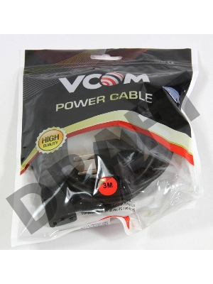 Кабель компьютер-розетка 220V (EURO) <VDE> 3G*0,5mm2 VCOM {CE021-CU} 3 метра