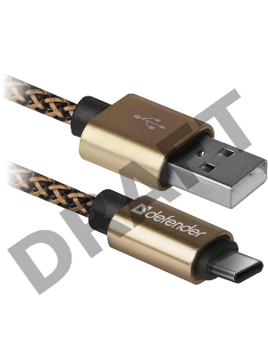 Кабель DEFENDER USB2.0 TO TYPE-C 1M GOLD USB09-03T 87812