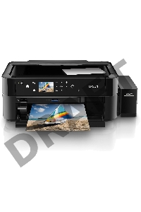 МФУ струйное Epson L850, 6-цветный струйный СНПЧ принтер/сканер/копир A4, 37 (38 цв) стр/мин, 5760x1440 dpi, подача: 100 лист., вывод: 50 лист., USB, картридер, печать фотографий, печать на CD/DVD, цветной ЖК-дисплей (старт.чернила - около 1800 фото форма