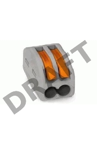 Клеммы,сжим Wago 222-412 Универсальная многоразовая 2-проводная клемма (0,08-2,5 (4) мм2) 50шт. (07-5152)