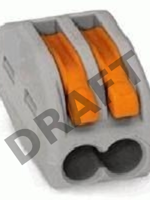 Клеммы,сжим Wago 222-412 Универсальная многоразовая 2-проводная клемма (0,08-2,5 (4) мм2) 50шт. (07-5152)