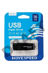 Накопитель USB2.0 16GB Move Speed M2 черный