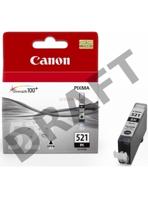 Картридж струйный CLI-521Bk (2933B004) для Canon Pixma iP3600, 4600, MP540 ,MP620, MP630, MP980, Черный, 9 мл.