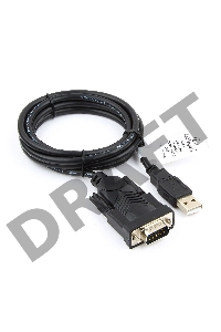 Конвертер USB->SERIAL Cablexpert UAS-DB9M-02 AM/DB9M, 1,5 м, PL2303TA, WinXP-Win8, черный, пакет