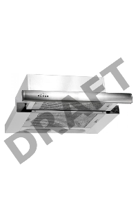 Вытяжка встраиваемая Elikor Интегра 60Н-400-В2Л нержавеющая сталь/нержавеющая сталь управление: кнопочное (1 мотор)