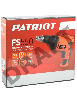 Дрель-шуруповерт Patriot FS 550 520Вт патрон:держатель бит 1/4