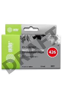 Картридж струйный Cactus CS-CLI426GY серый для Canon Pixma MG6140/MG8140 (8,2ml)